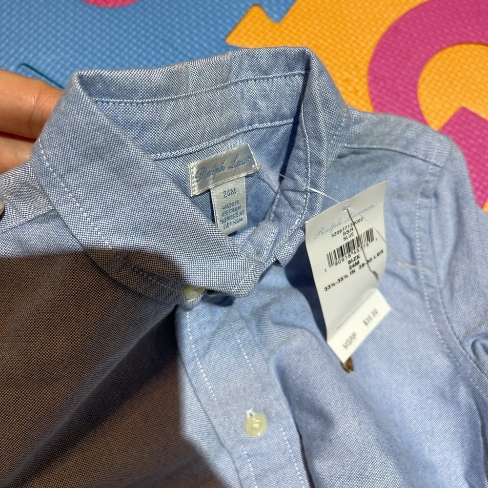 Ralph Lauren Light Blue Kids Button-Down Shirt